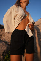 Koi People-%100 Keten Şort-Şort-1-Milagron.com