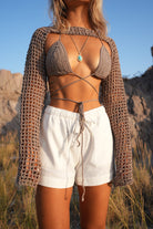 Koi People-%100 Keten Şort-Şort-2-Milagron.com