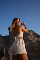 Koi People-%100 Keten Şort-Şort-3-Milagron.com