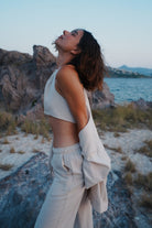 Koi People-Bej Keten Pantolon-Keten Pantolon-4-Milagron.com