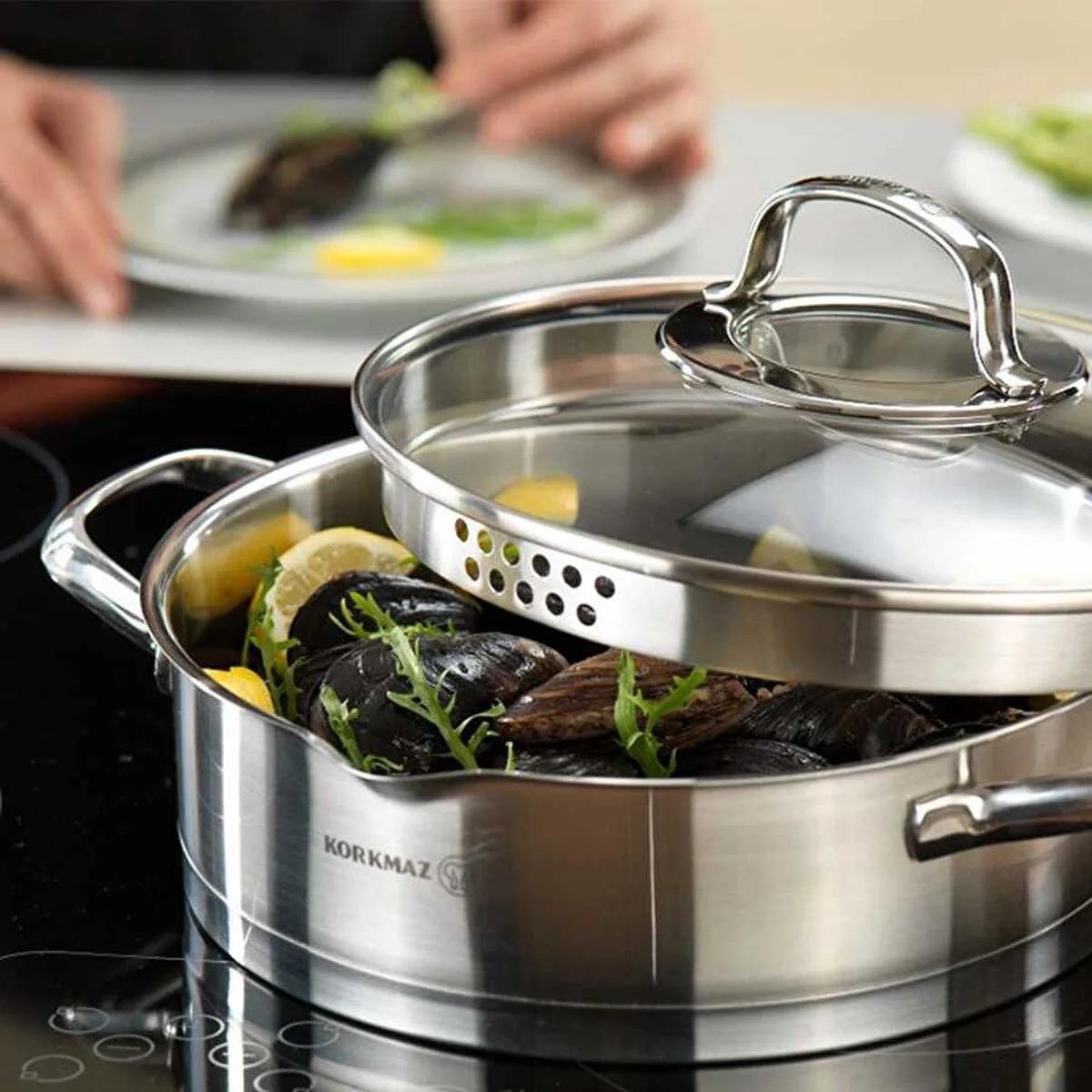 Korkmaz A1702 Steama 15 Parça Çelik Çeyiz Hiper Seti