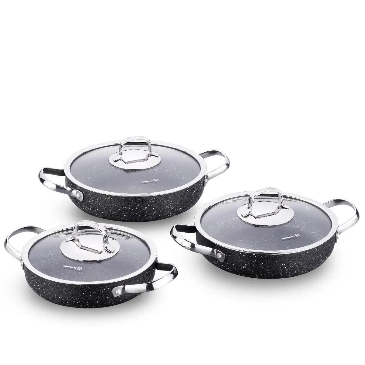 Korkmaz A1845 Galaksi Omlet Granit Sahan Seti 6 Parça