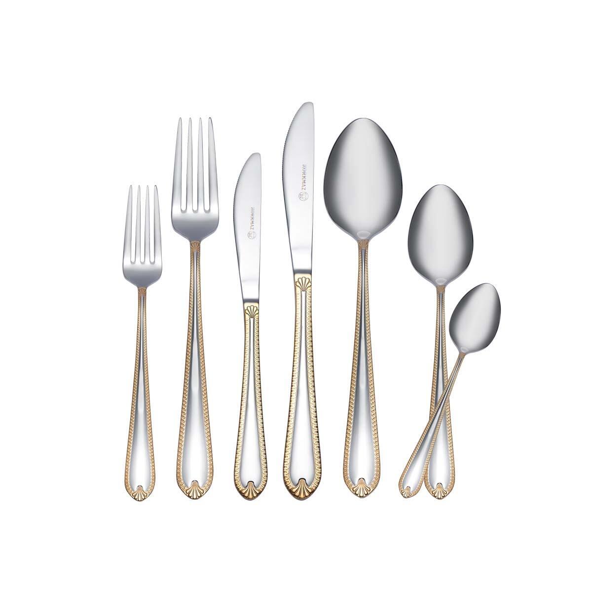 Korkmaz A2517 Dilruba Gold 84 Parça Çatal Kaşık Bıçak Seti