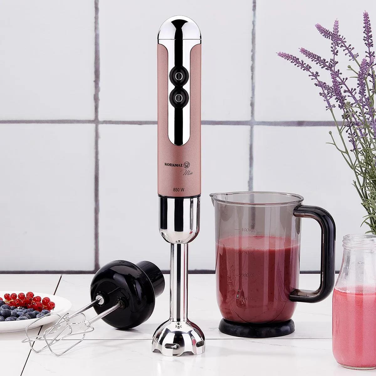 Korkmaz A447-09 Mia Mega Blender Set Rosagold/Krom