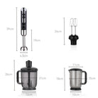 Korkmaz A447-12 Mia Mega Siyah/Krom Blender Set