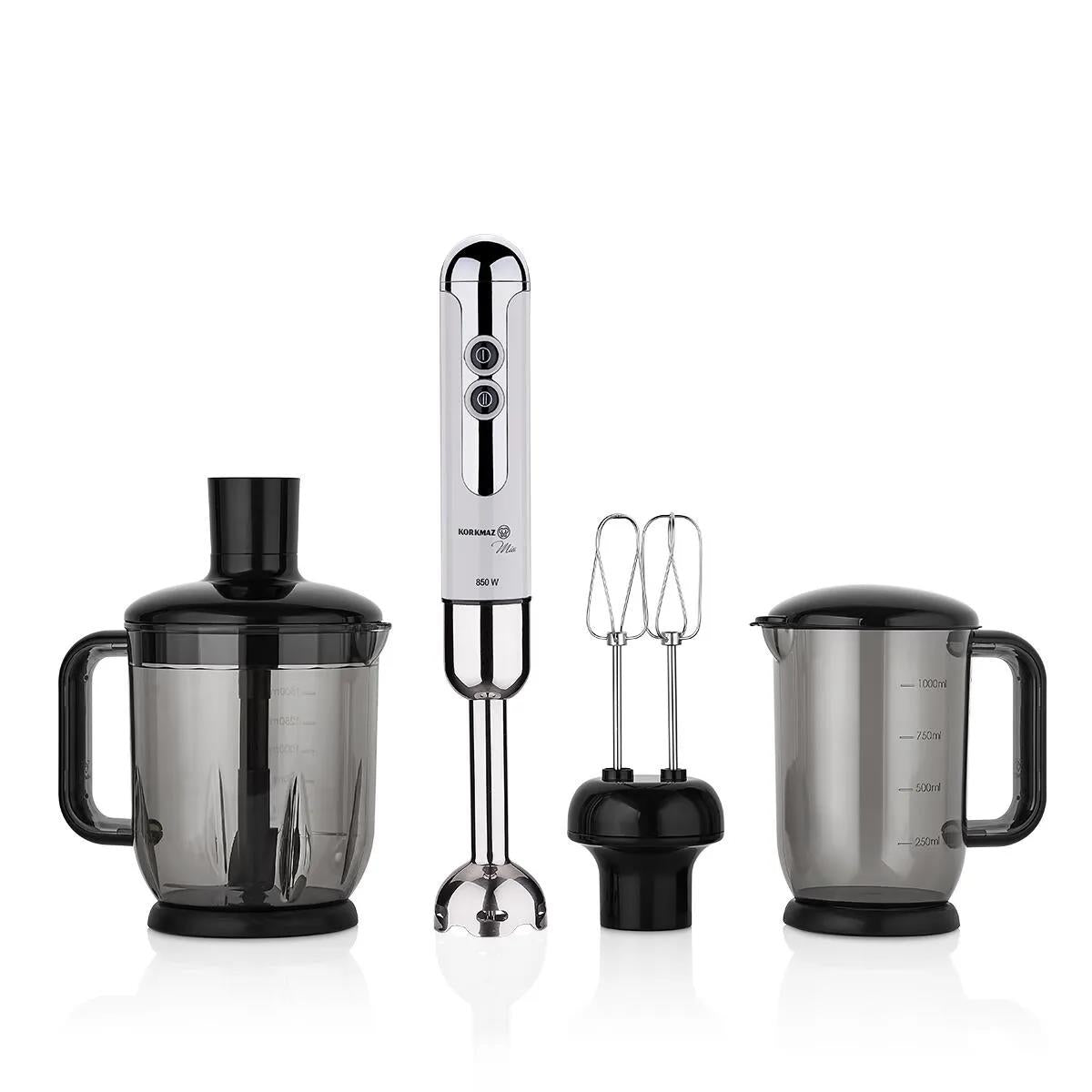 Korkmaz A447-14 Mia Mega Blender Set Vanilya/Krom