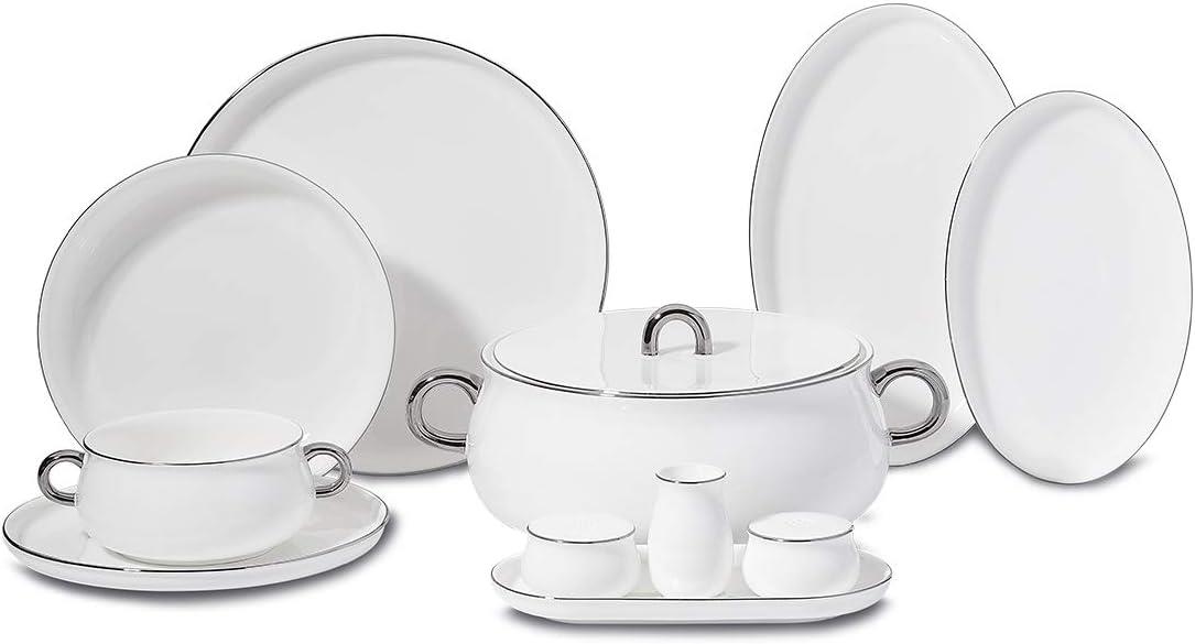 Korkmaz A8547 Aşiyan Collection 58 Parça Yuvarlak Yemek Takımı