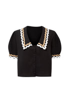 Le-Monade Dreams-Çift Su Taşı Detaylı Siyah Karpuz Kol Gömlek-Gömlek-4-Milagron.com