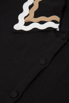 Le-Monade Dreams-Çift Su Taşı Detaylı Siyah Karpuz Kol Gömlek-Gömlek-6-Milagron.com