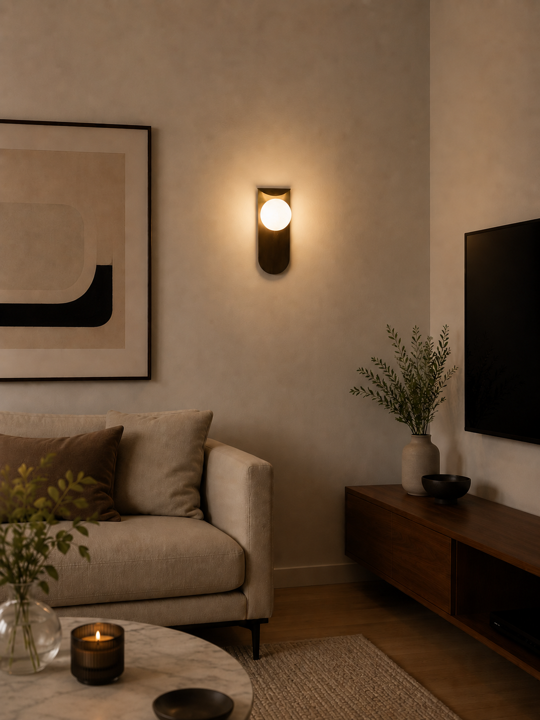 Lumiana-Bruno Curved Pirinç Eskitme Aplik-Aplik-2-Milagron.com