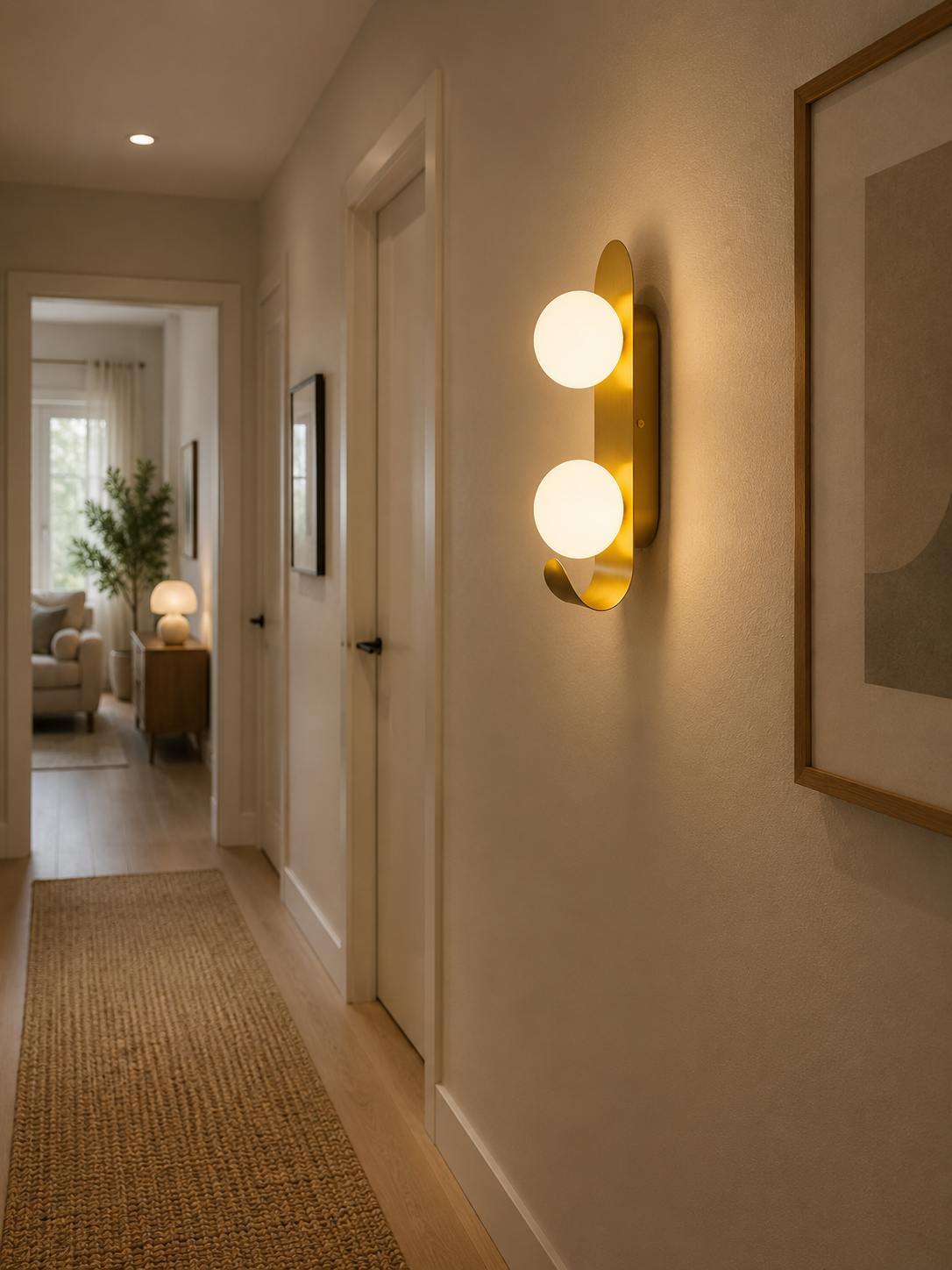 Lumiana-Bruno Curved Pirinç Eskitme Aplik-Aplik-7-Milagron.com