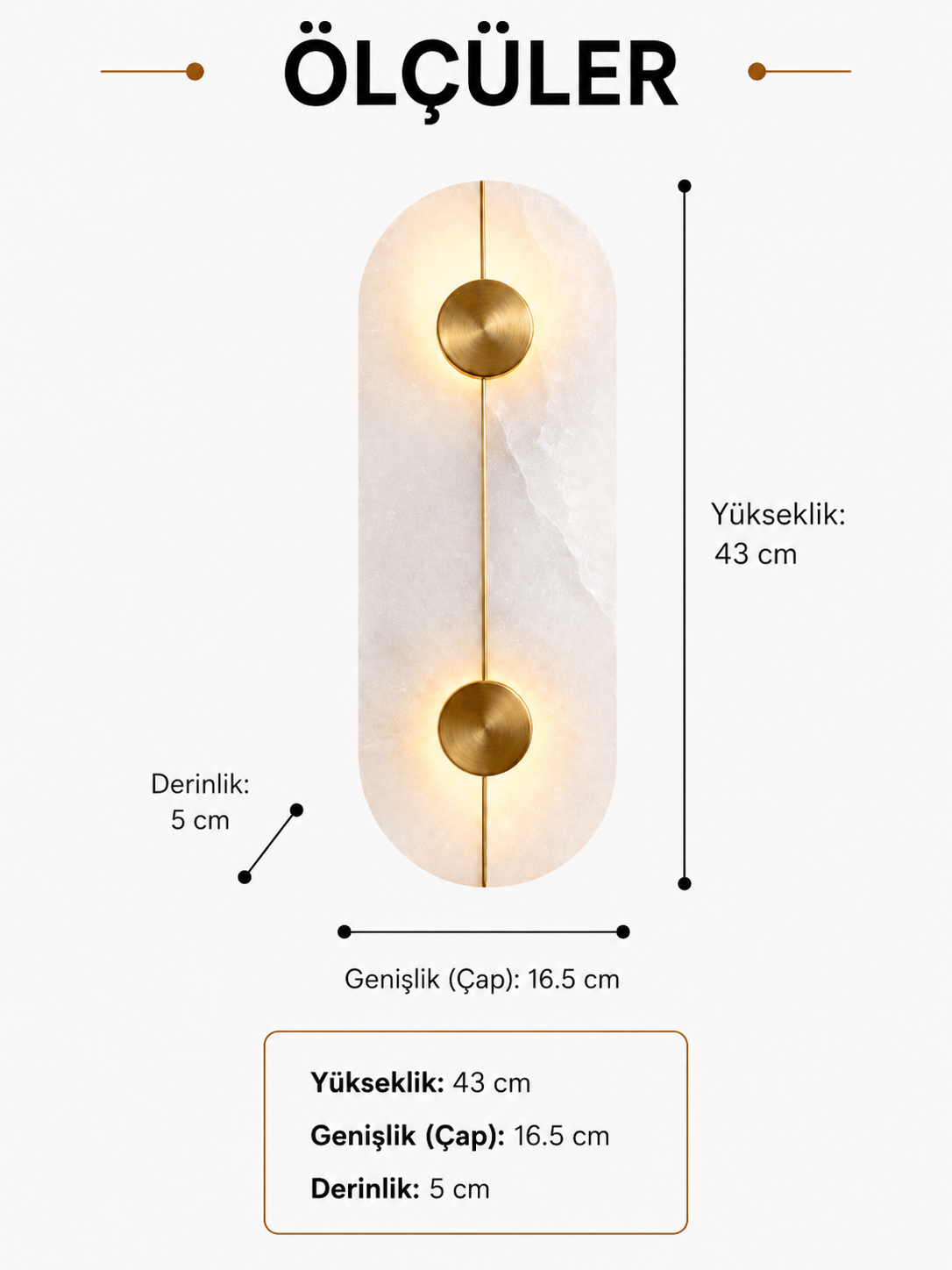 Lumiana-Auriiel Elips Mermer Aplik-Aplik-4-Milagron.com