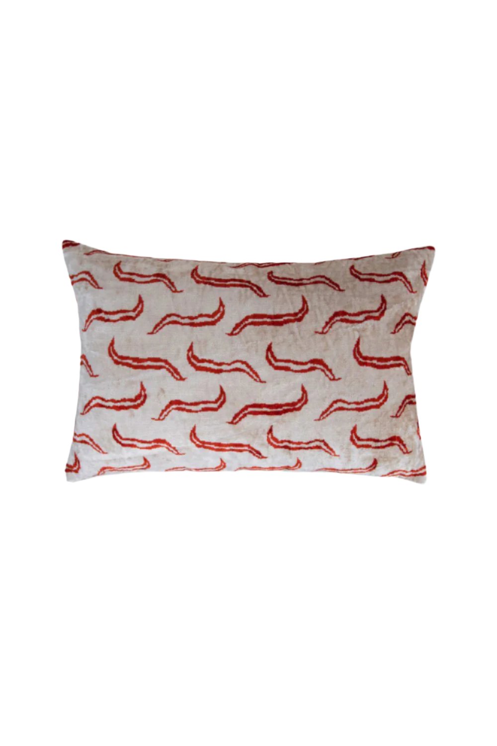 La Casa Antica-İpek Kadife İkat Yastık Kılıfı (40x60cm)-Yastık Kılıfı-1-Milagron.com