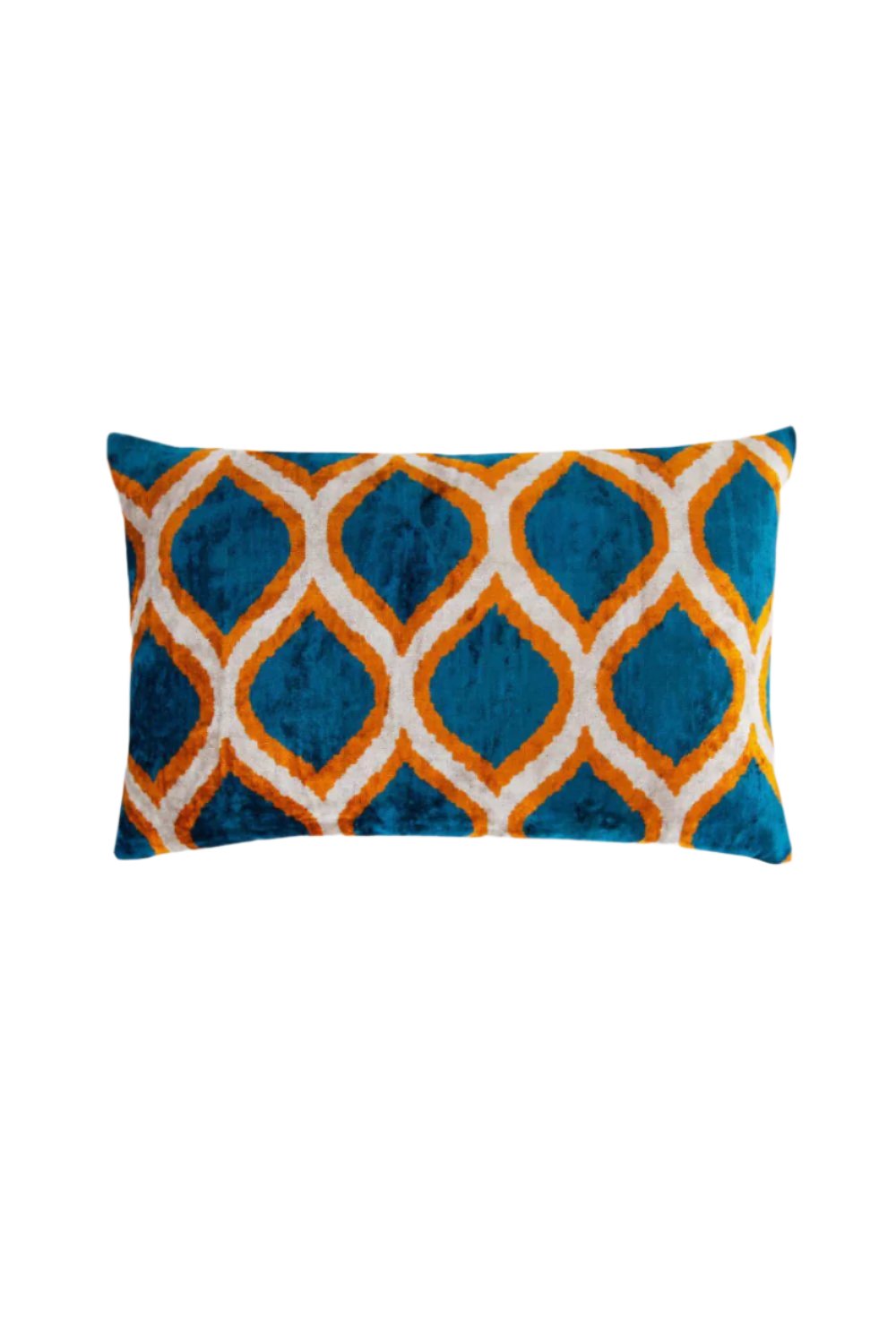 La Casa Antica-İpek Kadife İkat Yastık Kılıfı (40x60cm)-Yastık Kılıfı-1-Milagron.com