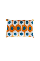 La Casa Antica-İpek Kadife İkat Yastık Kılıfı (40x60cm)-Yastık Kılıfı-1-Milagron.com