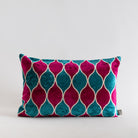 La Casa Antica-İpek Kadife İkat Yastık Kılıfı (40x60cm)-Yastık Kılıfı-1-Milagron.com