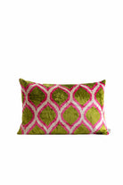 La Casa Antica-İpek Kadife İkat Yastık Kılıfı (40x60cm)-Yastık Kılıfı-1-Milagron.com