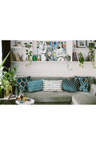 La Casa Antica-İpek Kadife İkat Yastık Kılıfı (40x60cm)-Yastık Kılıfı-2-Milagron.com