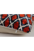 La Casa Antica-İpek Kadife İkat Yastık Kılıfı (40x60cm)-Yastık Kılıfı-2-Milagron.com