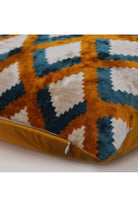 La Casa Antica-İpek Kadife İkat Yastık Kılıfı (40x60cm)-Yastık Kılıfı-2-Milagron.com