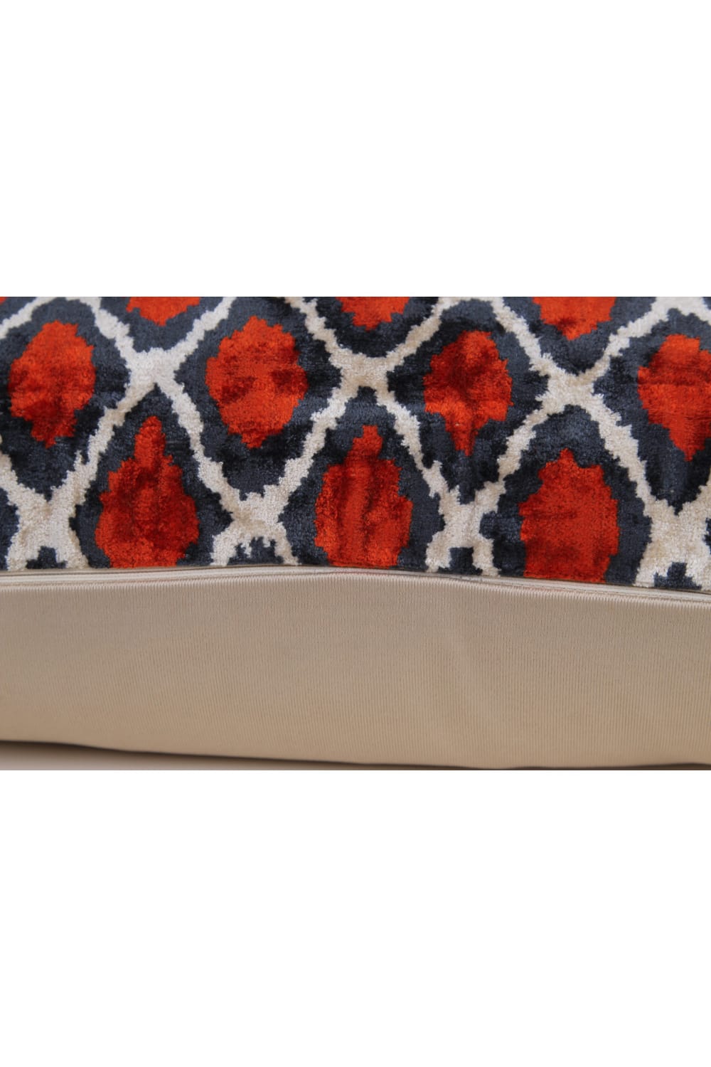 La Casa Antica-İpek Kadife İkat Yastık Kılıfı (40x60cm)-Yastık Kılıfı-3-Milagron.com