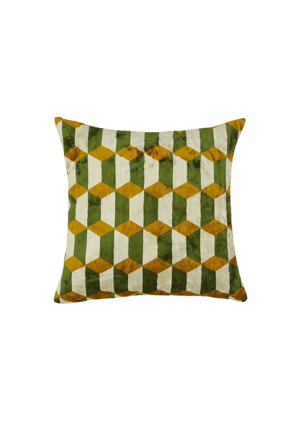 La Casa Antica-İpek Kadife İkat Yastık Kılıfı (50x50cm)-Yastık Kılıfı-1-Milagron.com