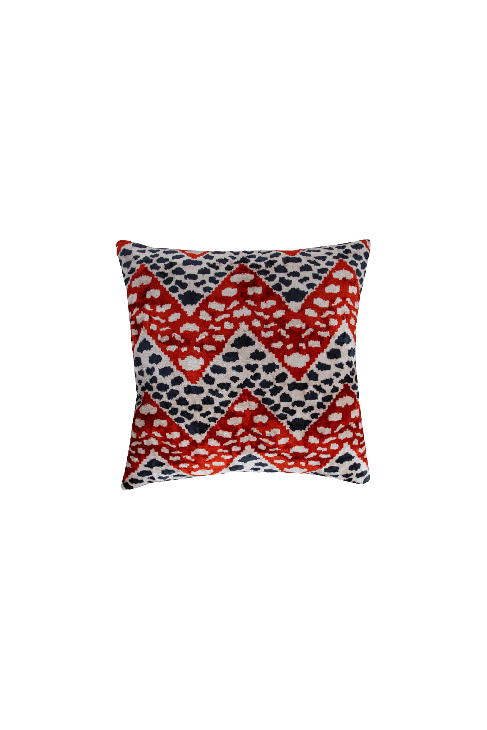 La Casa Antica-İpek Kadife İkat Yastık Kılıfı (50x50cm)-Yastık Kılıfı-1-Milagron.com