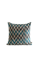 La Casa Antica-İpek Kadife İkat Yastık Kılıfı (50x50cm)-Yastık Kılıfı-1-Milagron.com