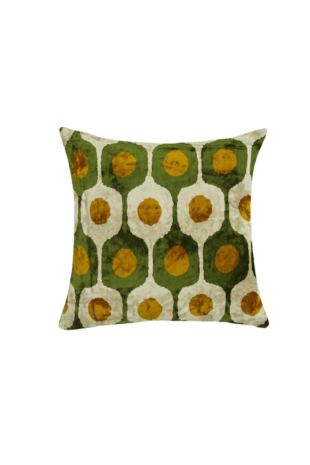 La Casa Antica-İpek Kadife İkat Yastık Kılıfı (50x50cm)-Yastık Kılıfı-1-Milagron.com