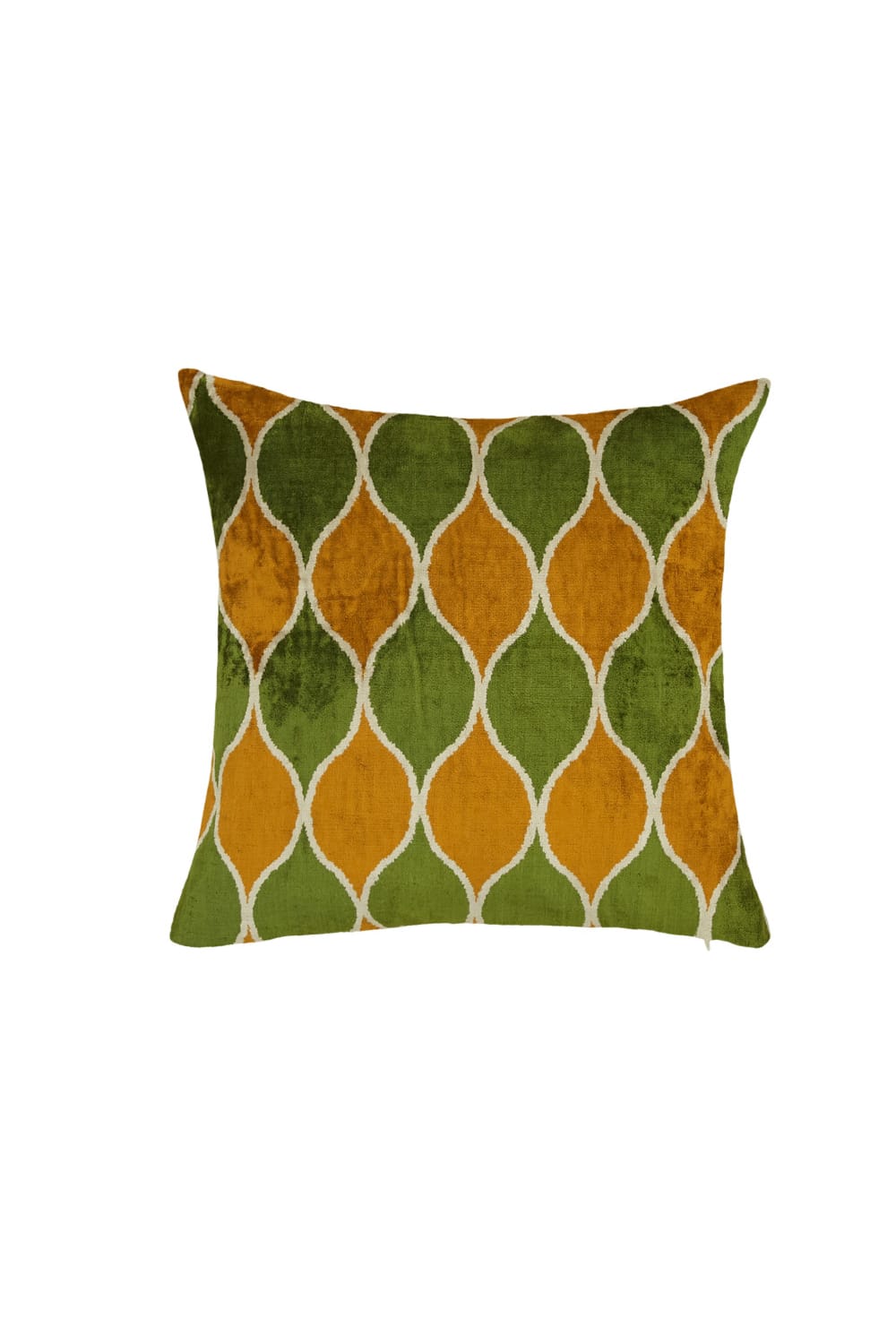 La Casa Antica-İpek Kadife İkat Yastık Kılıfı (50x50cm)-Yastık Kılıfı-1-Milagron.com