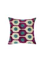 La Casa Antica-İpek Kadife İkat Yastık Kılıfı (50x50cm)-Yastık Kılıfı-1-Milagron.com