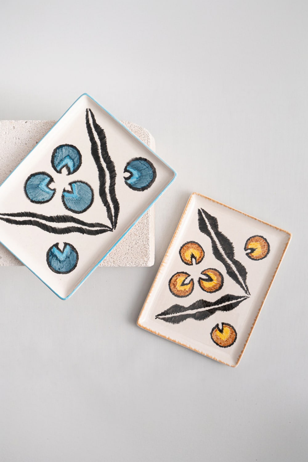 La Casa Antica-Seramik Dikdörtgen Servis Tabağı-Tabak & Kase-2-Milagron.com