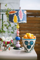 La Casa Antica-Seramik V Kase - Chintamani Mavi (Büyük)-Tabak & Kase-2-Milagron.com