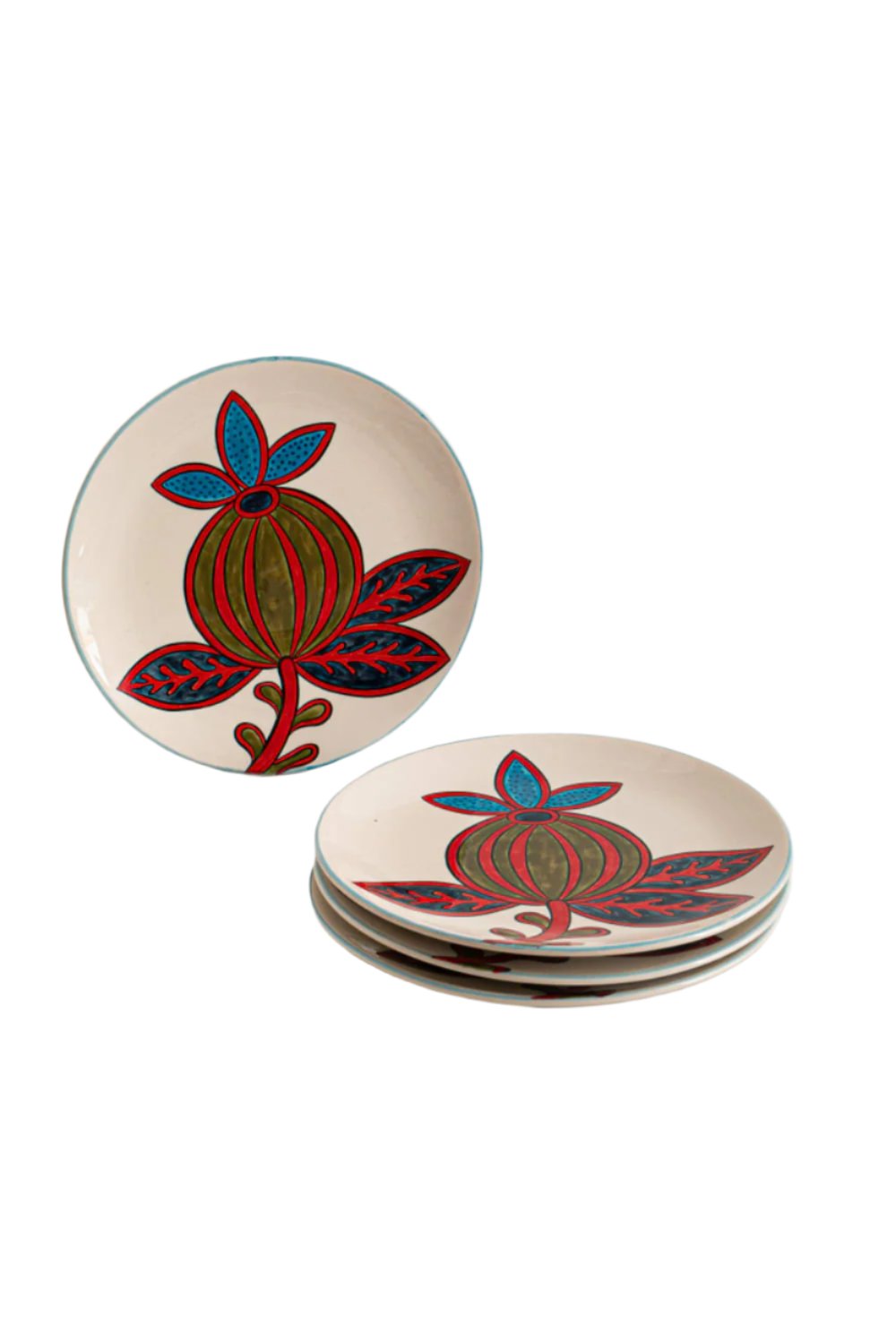 La Casa Antica-Seramik Yemek Tabağı Seti 7 Suzani-Tabak & Kase-1-Milagron.com