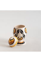 La Casa Antica-Seramik Yumurta Vazo Chintamani Hardal 20cm-Vazo-2-Milagron.com