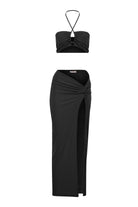 Flam Pareo Etek Crop Top Alt Üst Takım