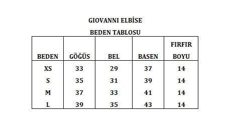 Giovanni Fırfır Detaylı Elbise