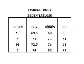 Marelle Sırt Dekolteli Jarse Body