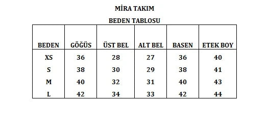 Mira Alt Üst Takım