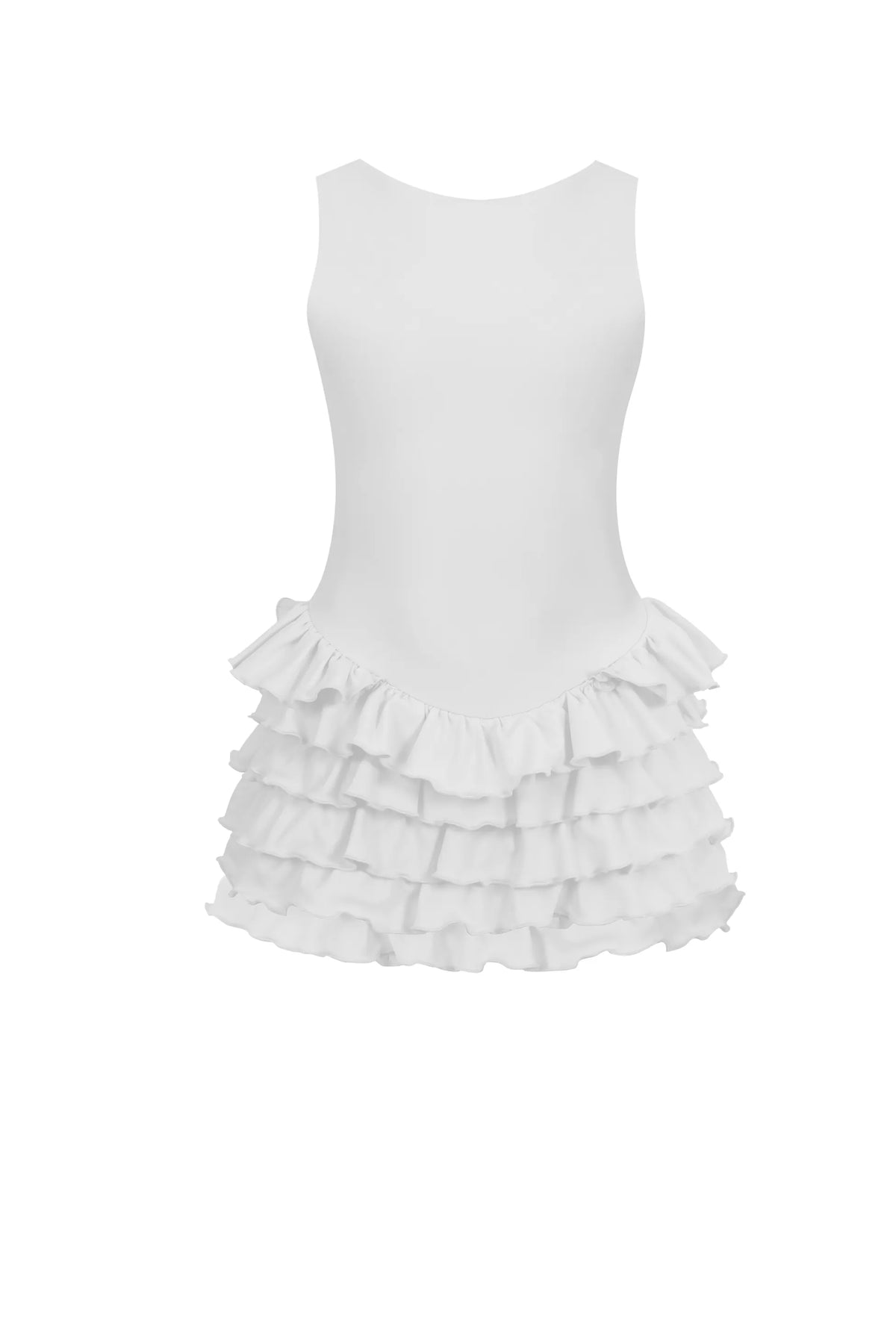 Sardinya Halter Yaka Fırfırlı Şortlu Elbise