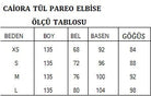 Uzun Tül Pareo Elbise — Si̇yah - 4