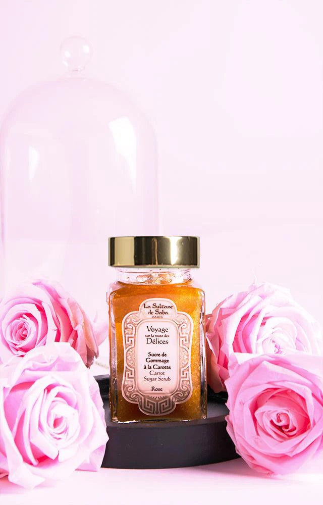 La Sultane De Saba-Carrot Sugar Scrub Rose Fragrance-Peeling-3-Milagron.com