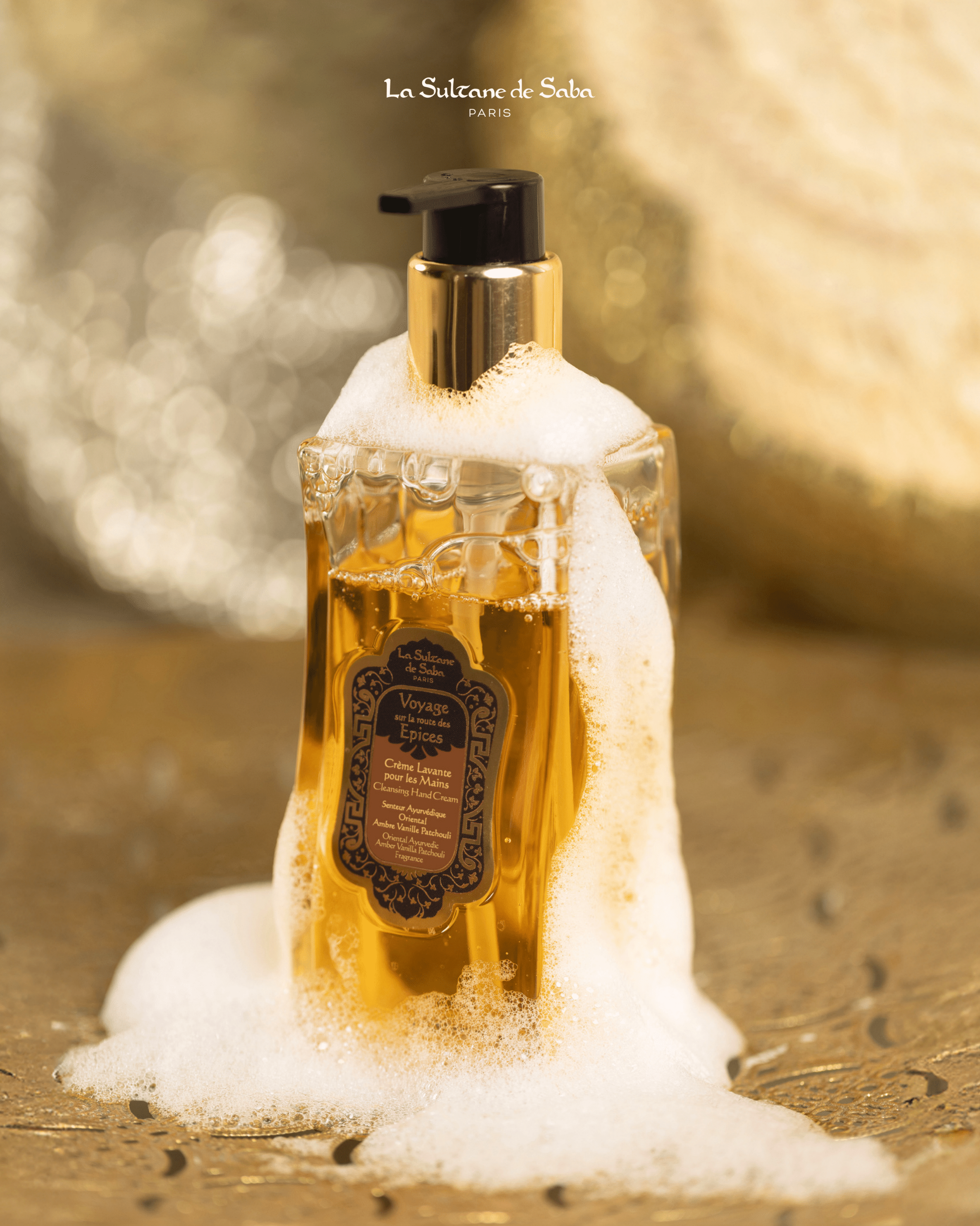 La Sultane De Saba-Cleansing Hand Cream Ayurvedic Amber Vanilla Patchouli Spices-El Kremi-2-Milagron.com