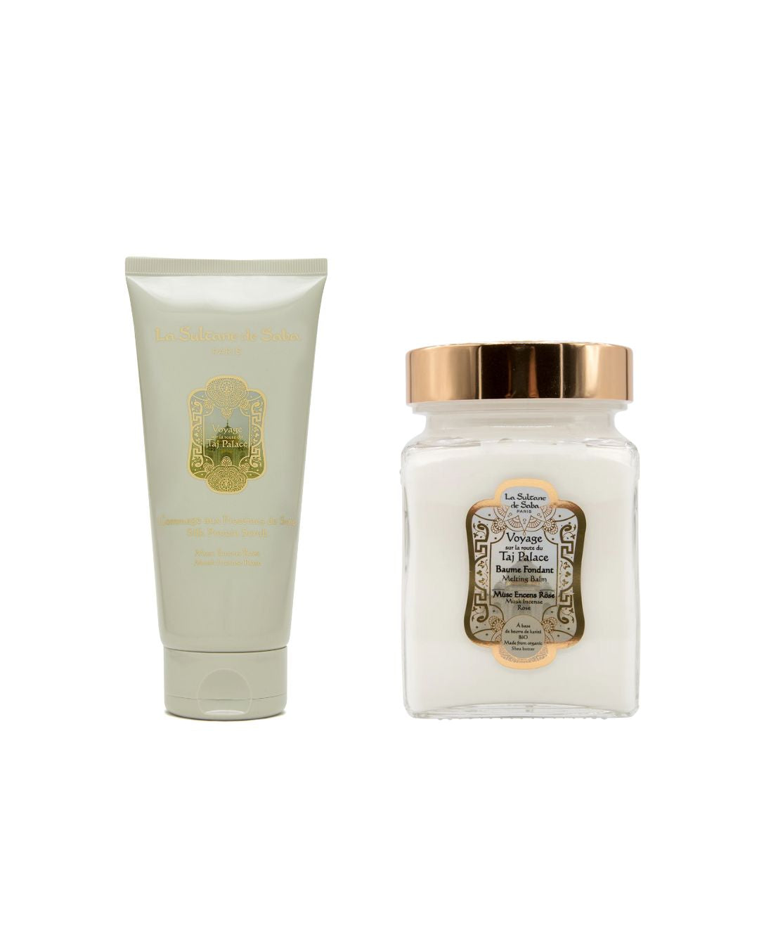 La Sultane De Saba-Special Taj Palace Set: Silk Protein Scrub + Body Balm-1-Milagron.com
