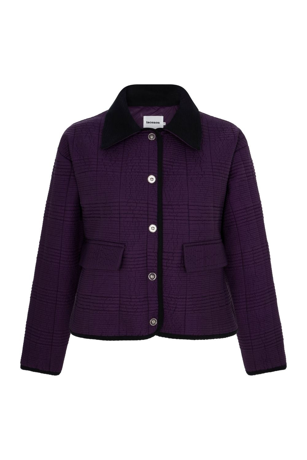 Kapitone Ceket Mor Renk - 0