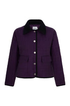 Kapitone Ceket Mor Renk - 0