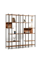 Lagoma-Harmonia Kitaplık Ahşap Raf Metal Çerçeve - 170 Cm-Kitaplık-2-Milagron.com