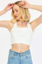 Arya Sırt Detaylı Crop Top | Beyaz