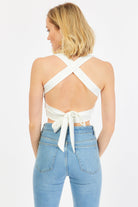 Arya Sırt Detaylı Crop Top | Beyaz