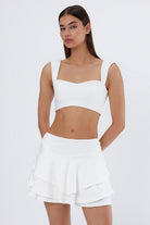 Aster Crop Top | Beyaz